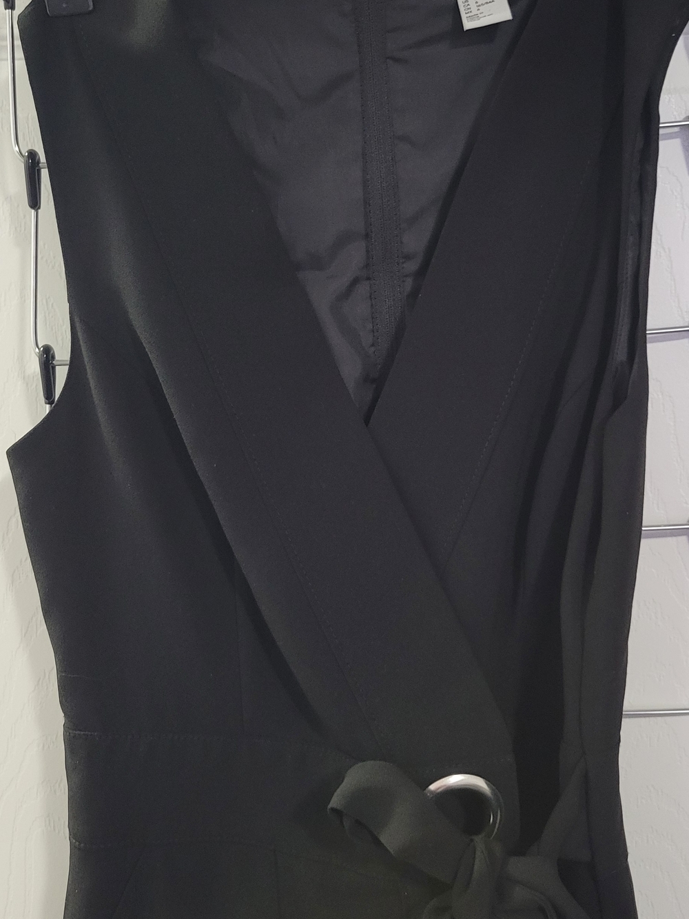 H&M Black Wrap Dress with Waist Tie - Picture 2 of 3